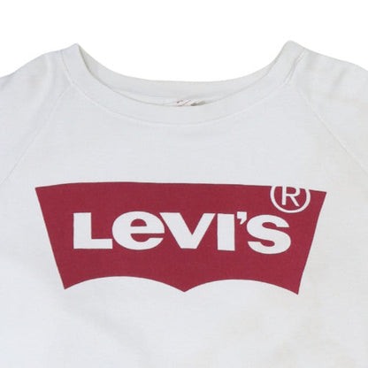 Womens UK Size L Levi's White Pullover Sweatshirt