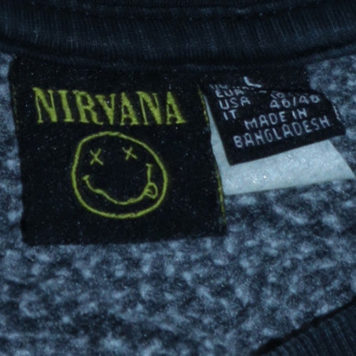 Womens UK Size L Nirvana Black Pullover Sweatshirt