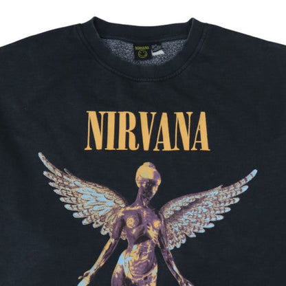 Womens UK Size L Nirvana Black Pullover Sweatshirt