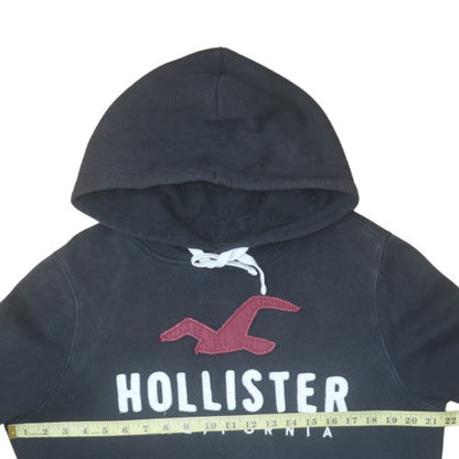 Mens UK Size M Hollister Black Pullover Hoodie