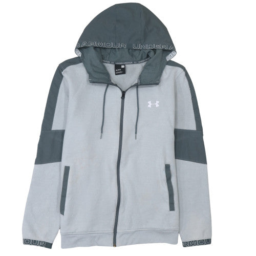 Mens UK Size L Under armour Grey Full Zip Hoodie