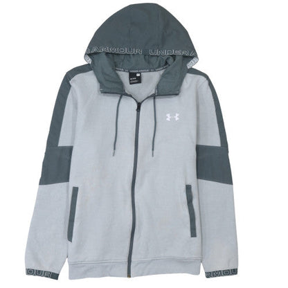 Mens UK Size L Under armour Grey Full Zip Hoodie