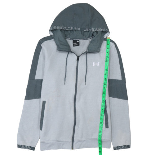 Mens UK Size L Under armour Grey Full Zip Hoodie