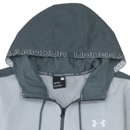 Mens UK Size L Under armour Grey Full Zip Hoodie