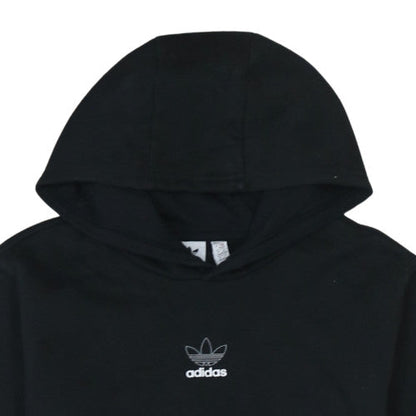 Adidas Boys Black & Grey Pullover Hoodie Size 15-16 Years Regular Fit