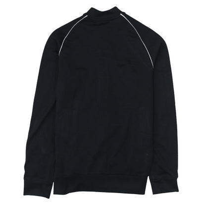 Adidas Boys Black Full Zip Sweatshirt 12-13 Years Classic 3-Stripes Track Top