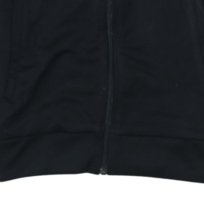 Adidas Boys Black Full Zip Sweatshirt 12-13 Years Classic 3-Stripes Track Top