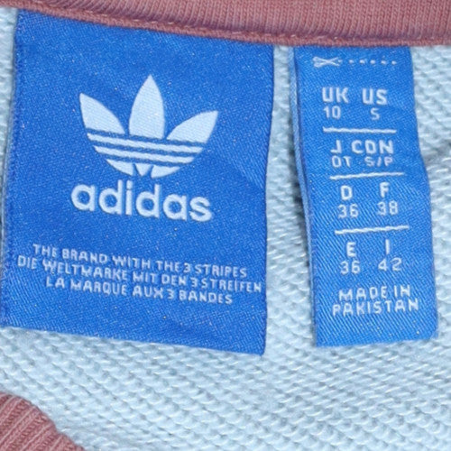 Womens UK Size 10 adidas Grey Pullover Sweatshirt