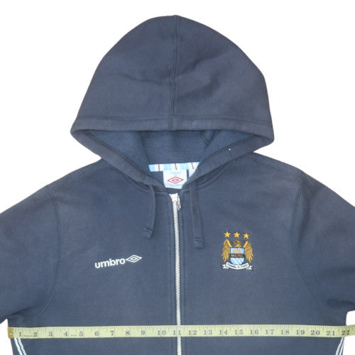 Mens UK Size L Umbro Blue Full Zip Hoodie