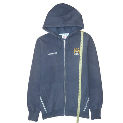 Mens UK Size L Umbro Blue Full Zip Hoodie