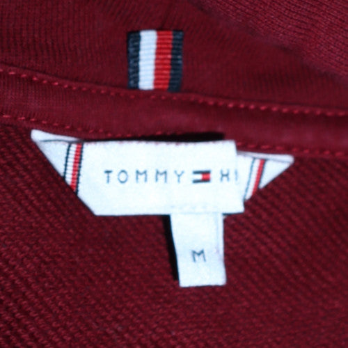 Mens UK Size M Tommy Hilfiger Red Pullover Hoodie