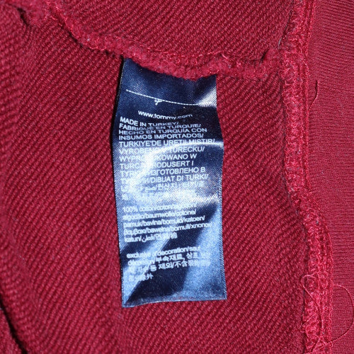 Mens UK Size M Tommy Hilfiger Red Pullover Hoodie