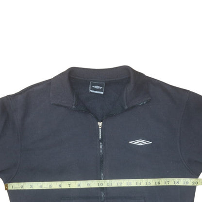 Mens UK Size L Umbro Black Full Zip Sweatshirt
