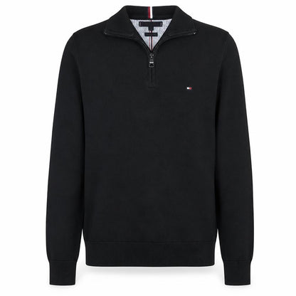 Mens UK Size S Tommy Hilfiger Black 1/2 Zip Sweatshirt