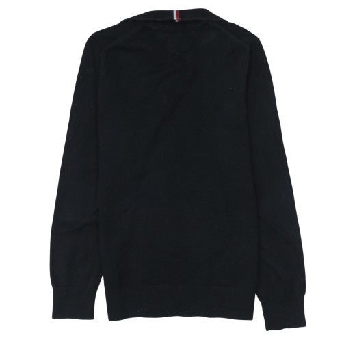 Mens UK Size S Tommy Hilfiger Black 1/2 Zip Sweatshirt
