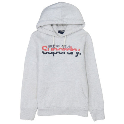 Womens UK Size M Superdry Grey Pullover Hoodie