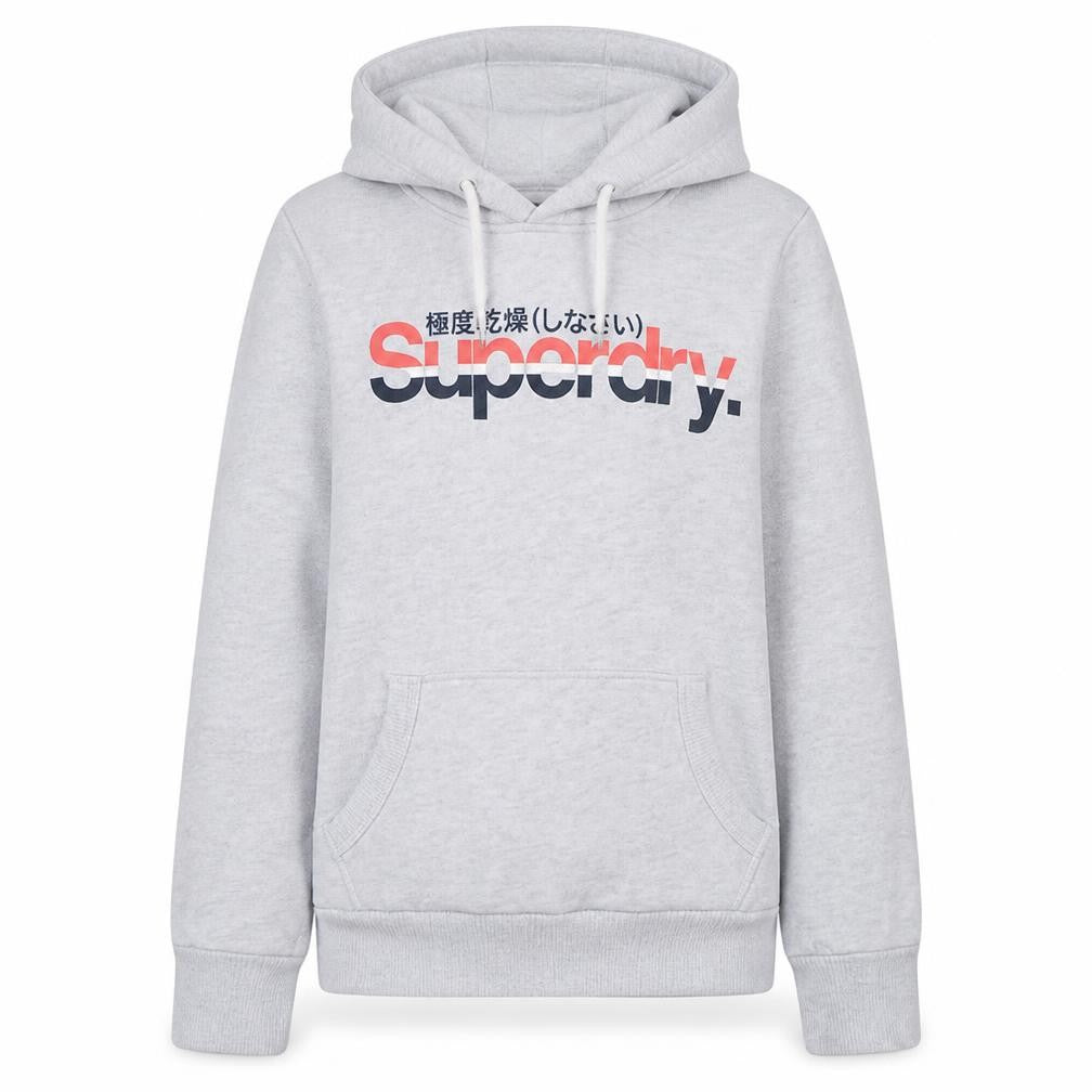 Womens UK Size M Superdry Grey Pullover Hoodie