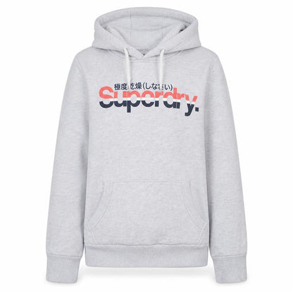 Womens UK Size M Superdry Grey Pullover Hoodie