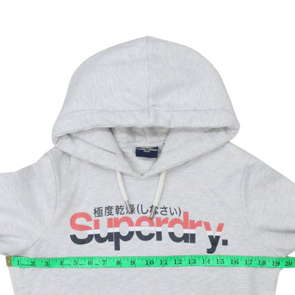 Womens UK Size M Superdry Grey Pullover Hoodie