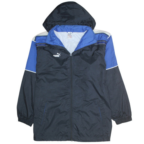 Mens UK Size L PUMA Blue Windbreaker Coat
