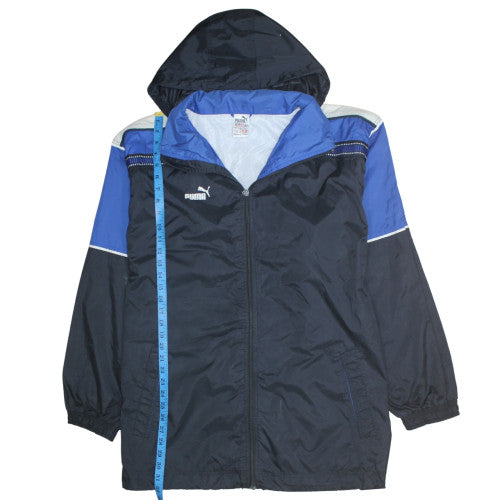 Mens UK Size L PUMA Blue Windbreaker Coat