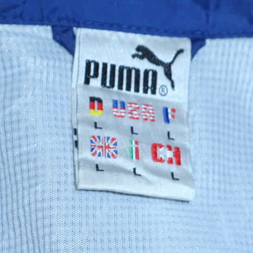 Mens UK Size L PUMA Blue Windbreaker Coat