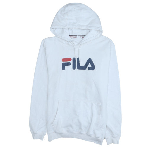 Mens UK Size M FILA White Pullover Hoodie