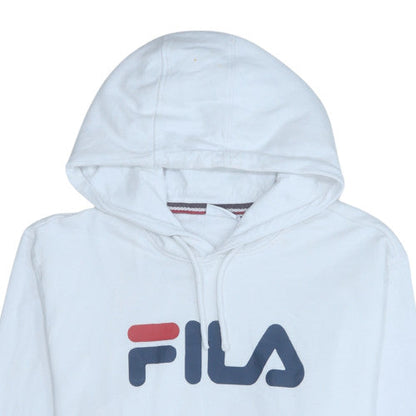 Mens UK Size M FILA White Pullover Hoodie