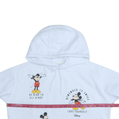 Womens UK Size M Disney White Pullover Hoodie