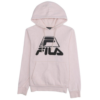 Womens UK Size L FILA Pink Pullover Hoodie
