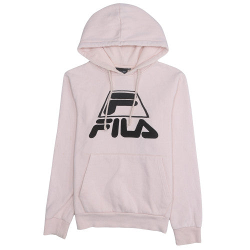 Womens UK Size L FILA Pink Pullover Hoodie