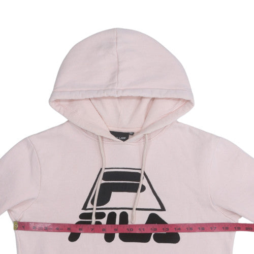 Womens UK Size L FILA Pink Pullover Hoodie