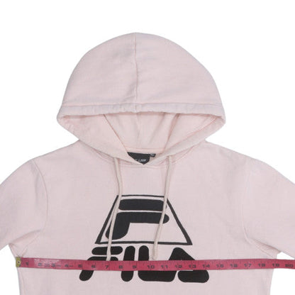 Womens UK Size L FILA Pink Pullover Hoodie