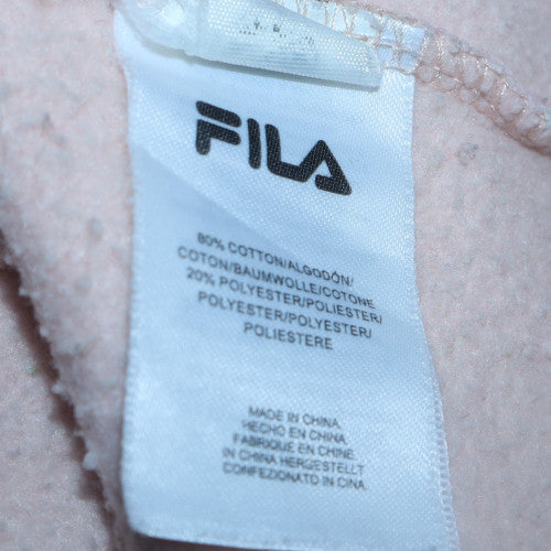Womens UK Size L FILA Pink Pullover Hoodie