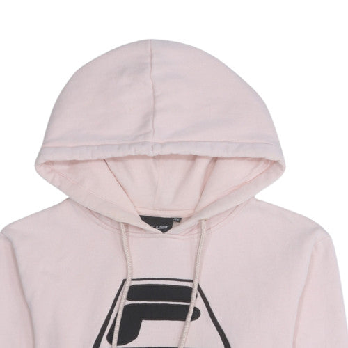 Womens UK Size L FILA Pink Pullover Hoodie