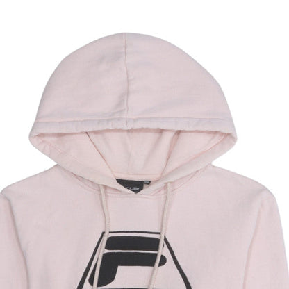 Womens UK Size L FILA Pink Pullover Hoodie