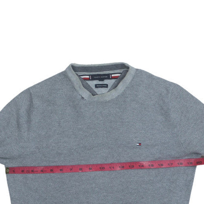 Mens UK Size M Tommy Hilfiger Grey Pullover Jumper