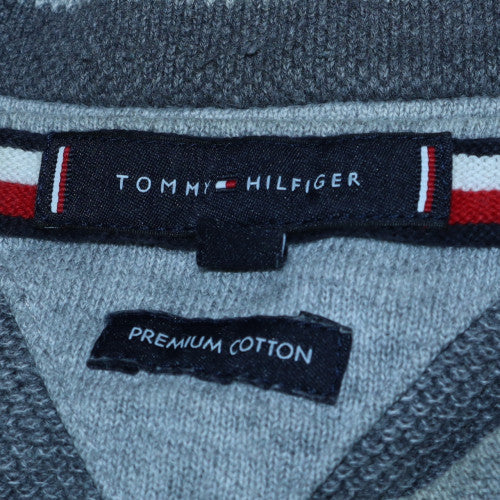 Mens UK Size M Tommy Hilfiger Grey Pullover Jumper