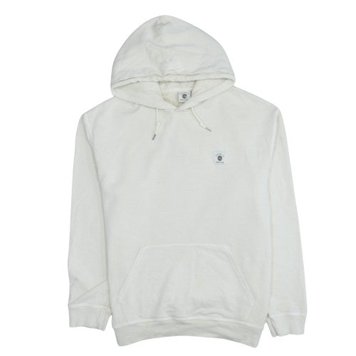 Mens UK Size L Quiksilver White Pullover Hoodie