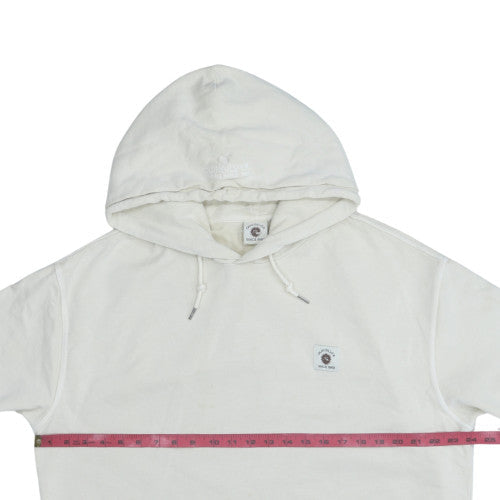 Mens UK Size L Quiksilver White Pullover Hoodie