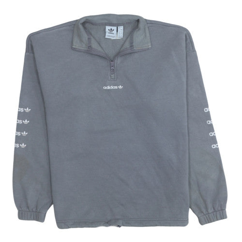 Womens UK Size 8 adidas Grey Pullover Sweatshirt