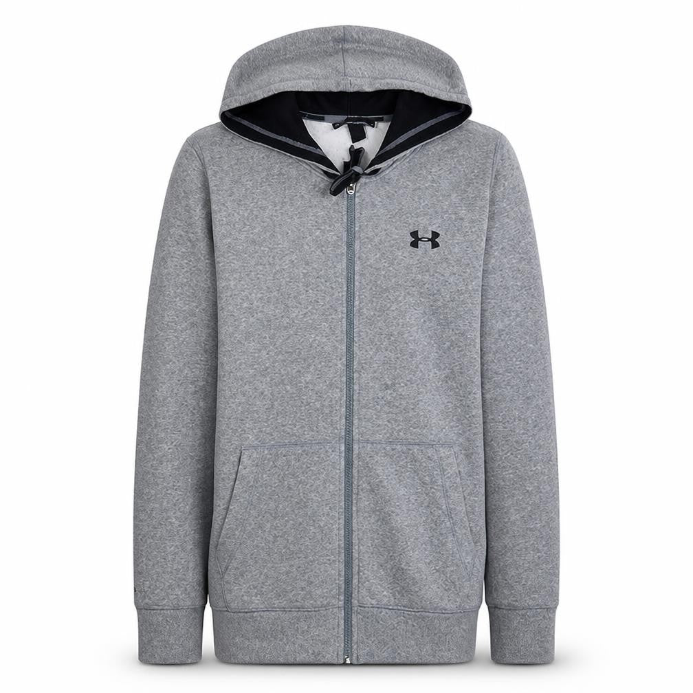 Mens UK Size S Under armour Grey Full Zip Hoodie