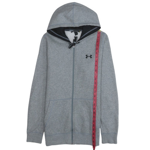 Mens UK Size S Under armour Grey Full Zip Hoodie