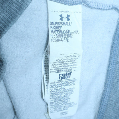 Mens UK Size S Under armour Grey Full Zip Hoodie