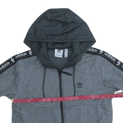Mens UK Size M adidas Grey Full Zip Hoodie