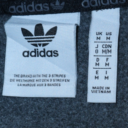 Mens UK Size M adidas Grey Full Zip Hoodie
