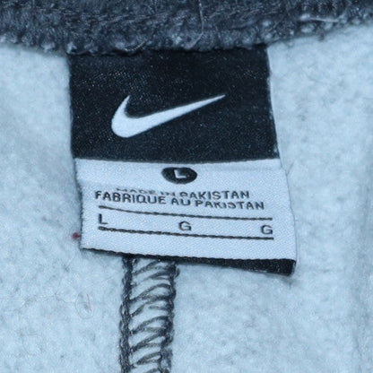 Nike Men's Grey Fleece Sweatpants L Regular Fit Activewear Trousers