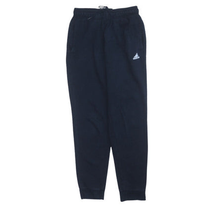 Adidas Men Black Jogger Sweatpants S Elastic Waist Fleece Lined