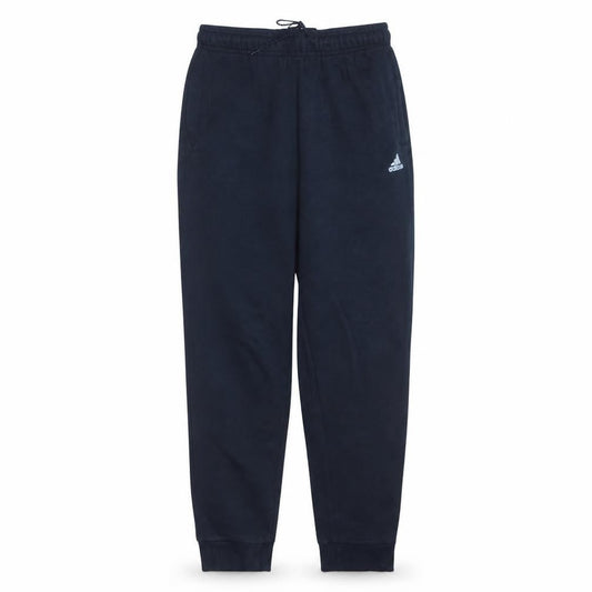 Front view of Adidas Men Black Jogger Sweatpants S Elastic Waist Fleece Lined