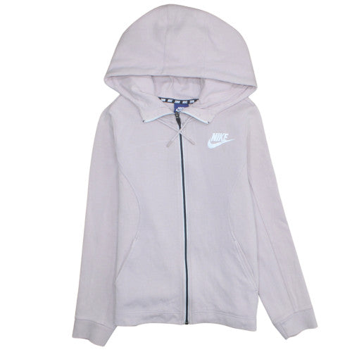 Womens UK Size S Nike Beige Full Zip Hoodie